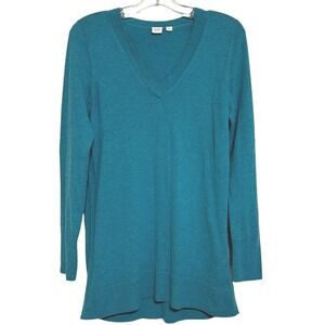 Gap Maternity Sweater Women Teal Blue Merino Wool Blend Soft Casual Workwear S